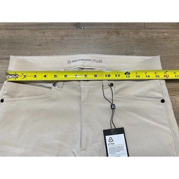 Western Rise AT Pants Mens Size 31x30 Stone Stretch Stain Resistant Nylon Casual - Picture 4 of 10